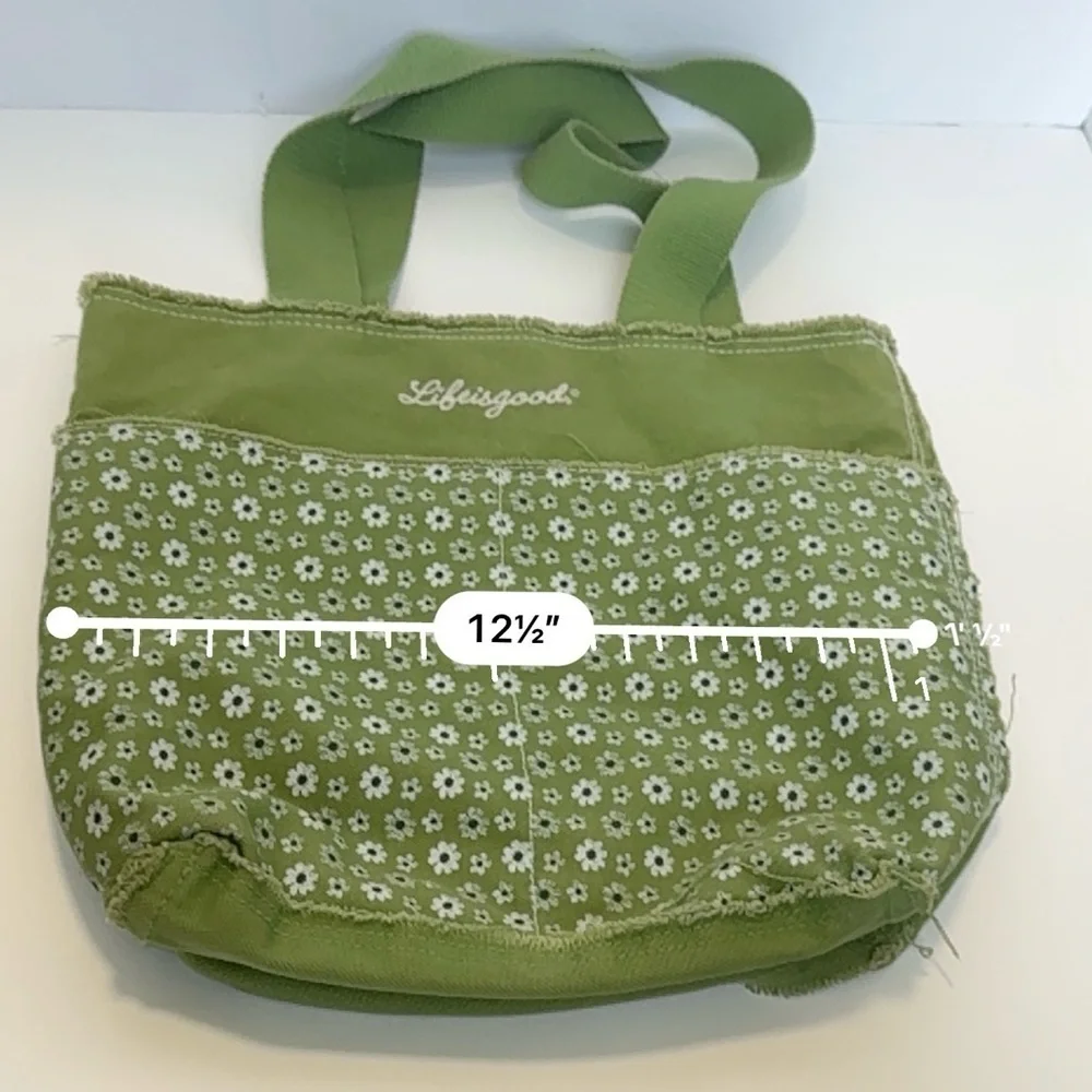 Life is good small green tote